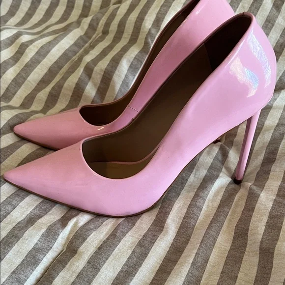Steve Madden Glossy Pink Heels - Picture 2 of 3